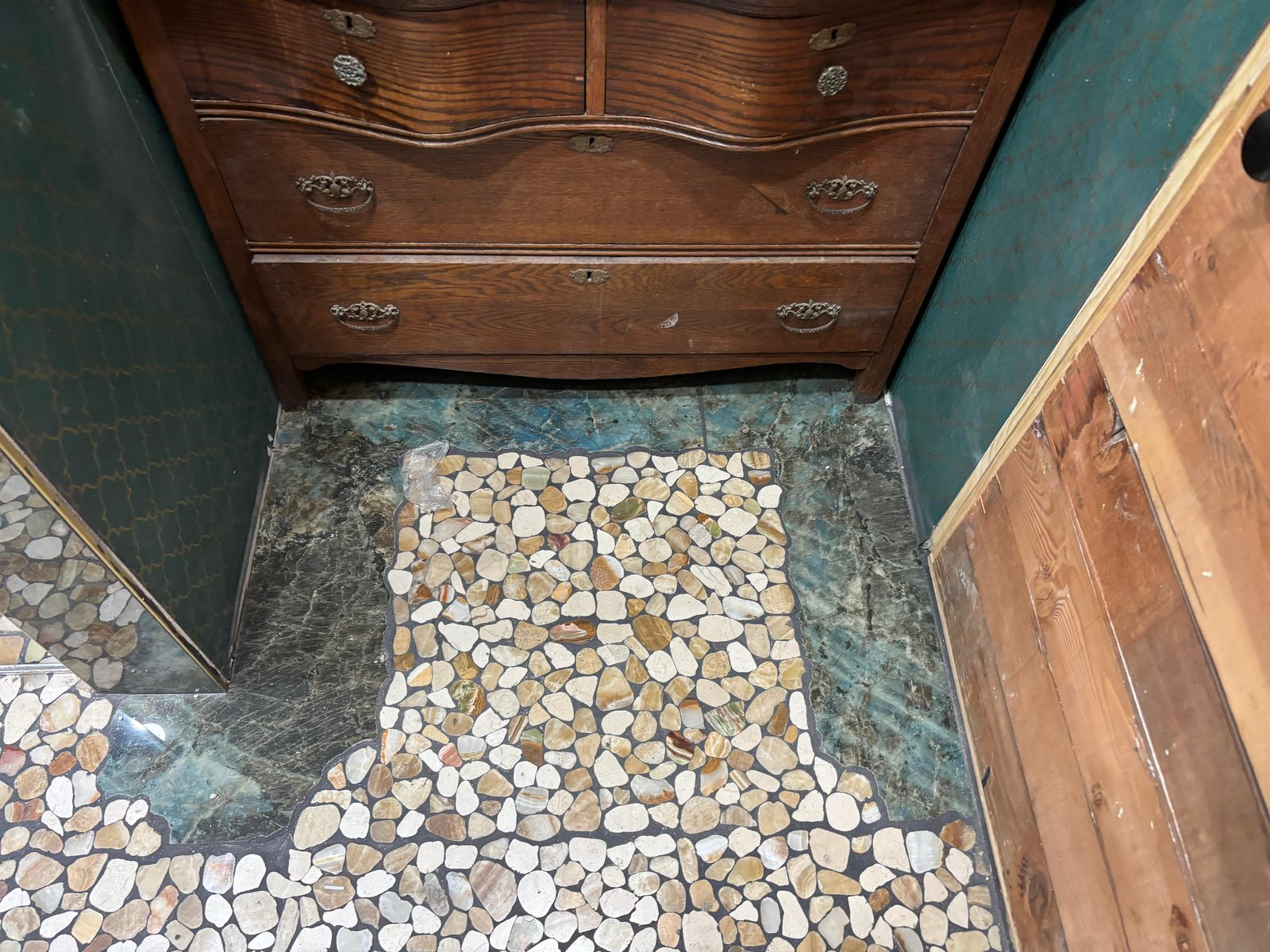 Custom shop bathroom addition with heated floors and tile work, built by JLY Constructions in Everett, WA